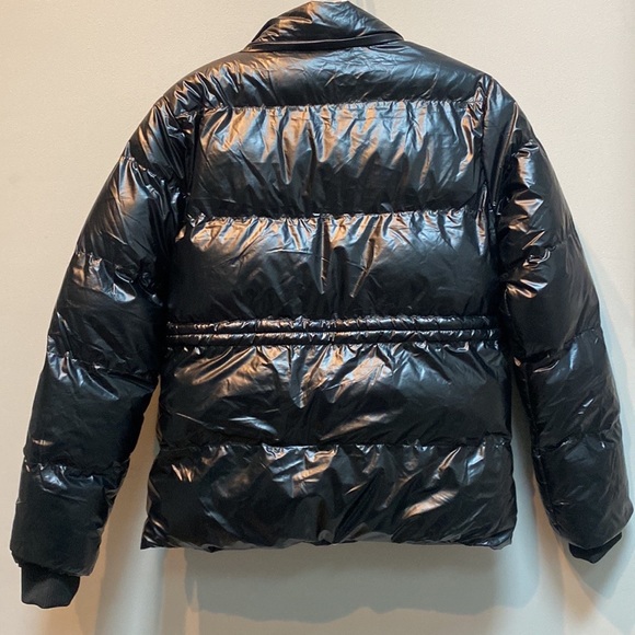 Black Puffer Coat with Detachable Hood - Picture 2 of 6